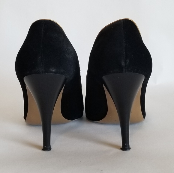 Carlos Santana Black Suede Pointy Toe Heels Sz 9.5 - Picture 2 of 7